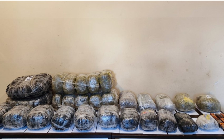 İrandan Azərbaycana 40 kq-a yaxın narkotik keçirilməsinin qarşısı alınıb<font color=red> - FOTOLAR</font>