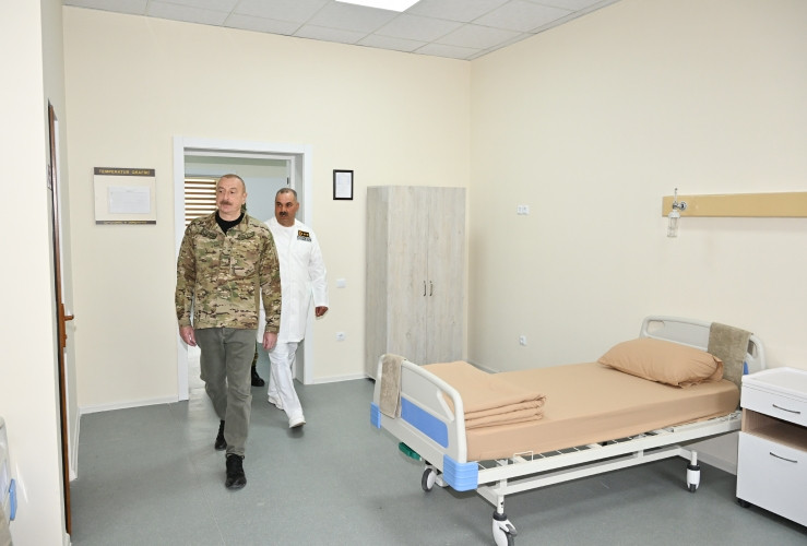 Prezident İlham Əliyev Kəlbəcərdə hərbi hospitalın açılışında iştirak edib<font color=red> - FOTOLAR</font>