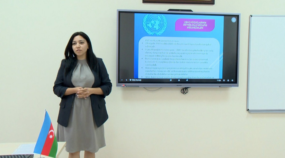 Naxçıvanda uşaq hüquqlarının müdafiəsi ilə bağlı interaktiv dərs keçirilib<font color=red> - FOTOLAR</font>