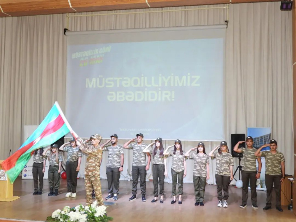 "Naxçıvan" Universitetində “Müstəqilliyimiz əbədidir!” adlı tədbir keçirilib<font color=red> - FOTOLAR</font>