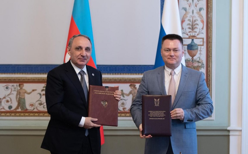 Azərbaycan və Rusiya prokurorluq orqanları arasında Əməkdaşlıq Proqramı imzalanıb<font color=red> - FOTOLAR</font>