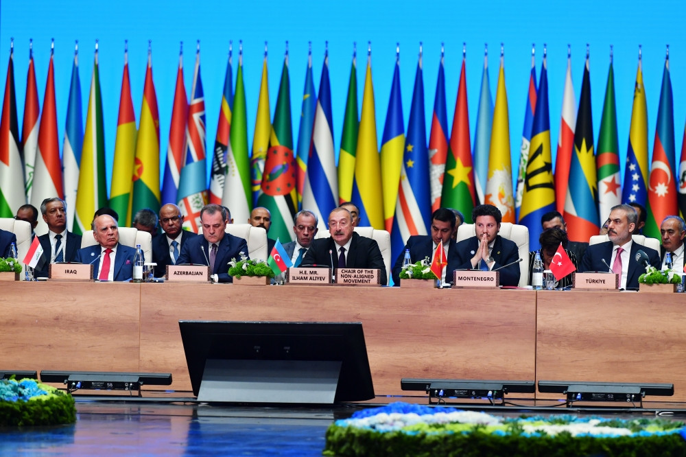 Prezident İlham Əliyev Bakıda keçirilən Qoşulmama Hərəkatının Əlaqələndirmə Bürosunun nazirlər görüşündə iştirak edib<font color='red'> - YENİLƏNİB 1</font><font color=red> - FOTOLAR</font>