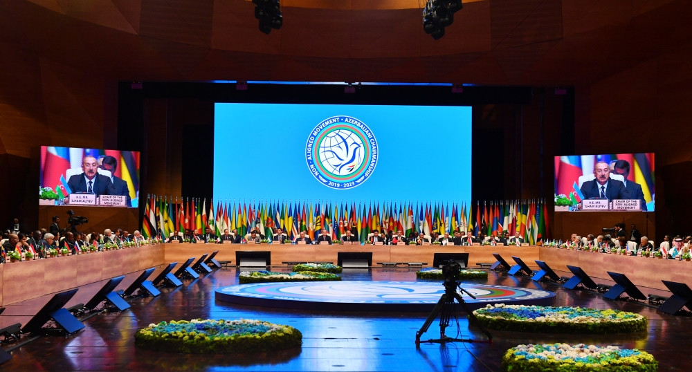 Prezident İlham Əliyev Bakıda keçirilən Qoşulmama Hərəkatının Əlaqələndirmə Bürosunun nazirlər görüşündə iştirak edib<font color='red'> - YENİLƏNİB 1</font><font color=red> - FOTOLAR</font>