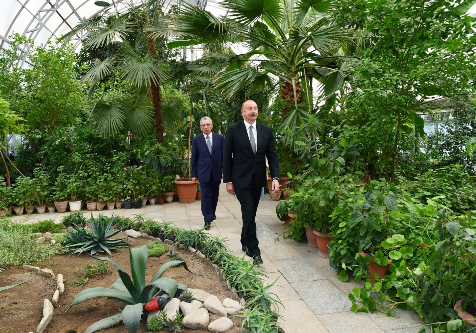 Prezident İlham Əliyev və birinci xanım Mehriban Əliyeva Mərkəzi Nəbatat Bağında aparılan işlərlə tanış olublar <font color='red'> - YENİLƏNİB</font><font color=red> - FOTOLAR</font>