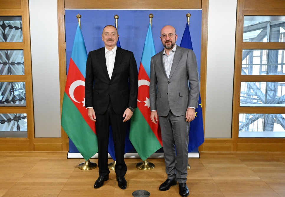 Belçikada Prezident İlham Əliyevlə Şarl Mişel arasında görüş olub<font color='red'> - YENİLƏNİB </font><font color=red> - FOTOLAR</font>