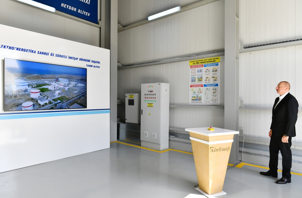 Prezident İlham Əliyev “Şimal” Elektrik Stansiyasının yeni estakadasının və su nasos stansiyalarının açılışında iştirak edib<font color=red> - FOTOLAR</font>