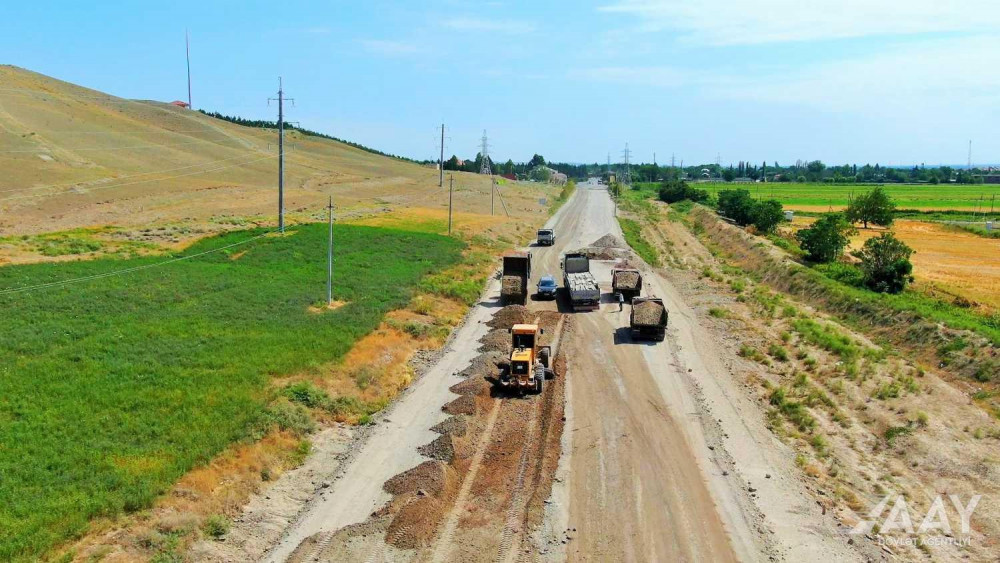 Horadiz–Zəngilan avtomobil yolu əsaslı təmir olunur<font color=red> - VİDEO</font>