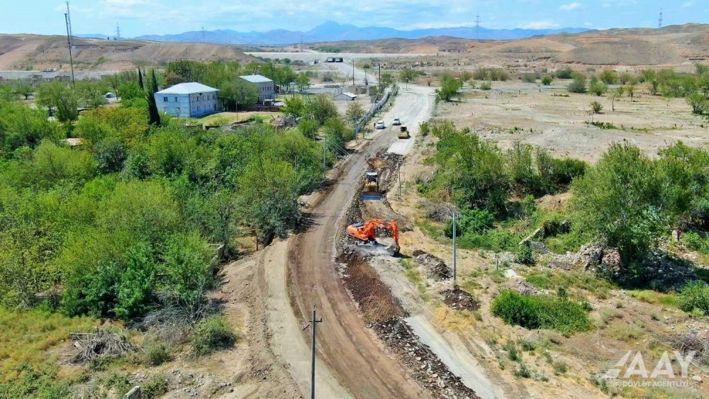 Horadiz–Zəngilan avtomobil yolu əsaslı təmir olunur<font color=red> - VİDEO</font>