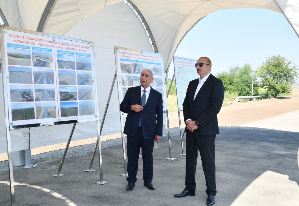 Prezident İlham Əliyev Bakı-Qazax-Gürcüstan ilə dövlət sərhədi avtomobil yolunun Gəncə-Qazaxbəyli hissəsinin açılışında iştirak edib<font color='red'> - YENİLƏNİB</font><font color=red> - FOTOLAR</font>