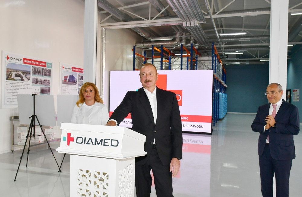 Prezident İlham Əliyev Bakıda “Diamed” dərman istehsalı zavodunun açılışında iştirak edib<font color=red> - FOTOLAR</font>
