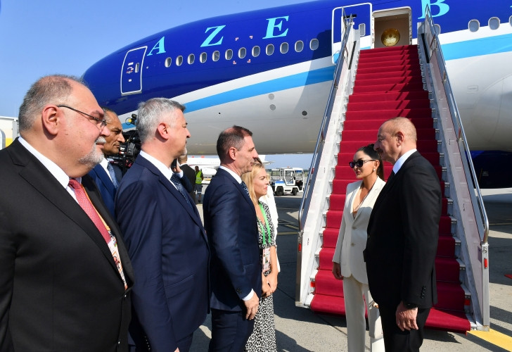 Azərbaycan Prezidenti İlham Əliyev Macarıstana işgüzar səfərə gedib<font color=red> - FOTOLAR</font>