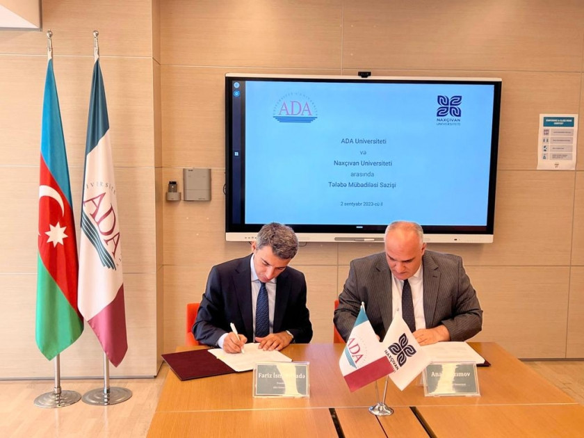ADA ilə “Naxçıvan” Universiteti arasında memorandum imzalanıb<font color=red> - FOTOLAR</font>