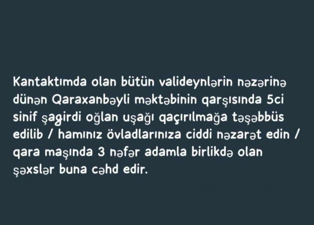 Naxçıvan DİN uşaq oğurluğu halları ilə bağlı məlumatlara münasibət bildirib<font color=red> - FOTOLAR</font>