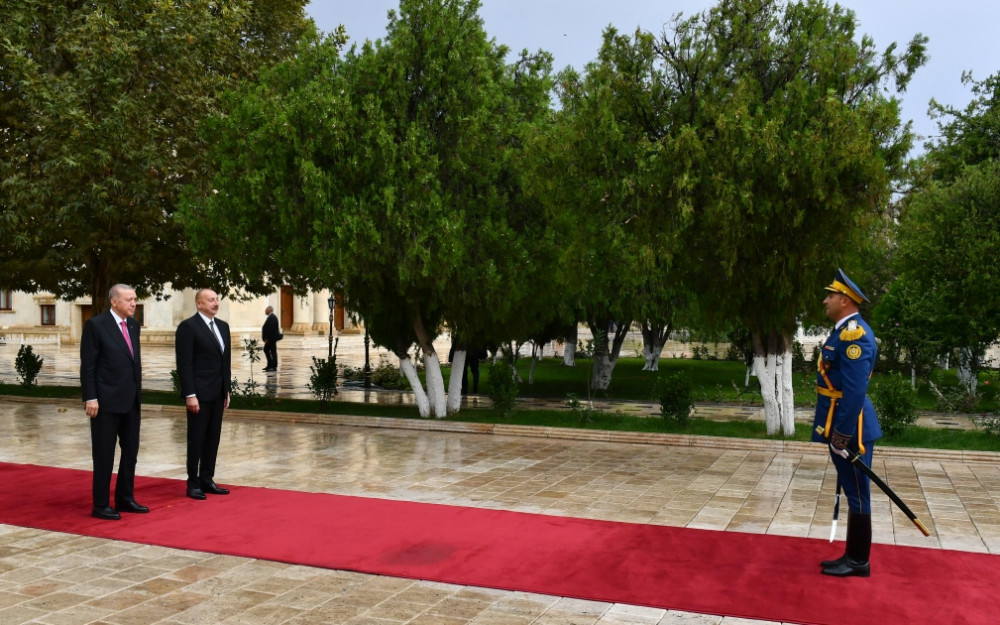 Naxçıvanda Türkiyə Prezidenti Rəcəb Tayyib Ərdoğanın rəsmi qarşılanma mərasimi olub<font color=red> - FOTOLAR</font>