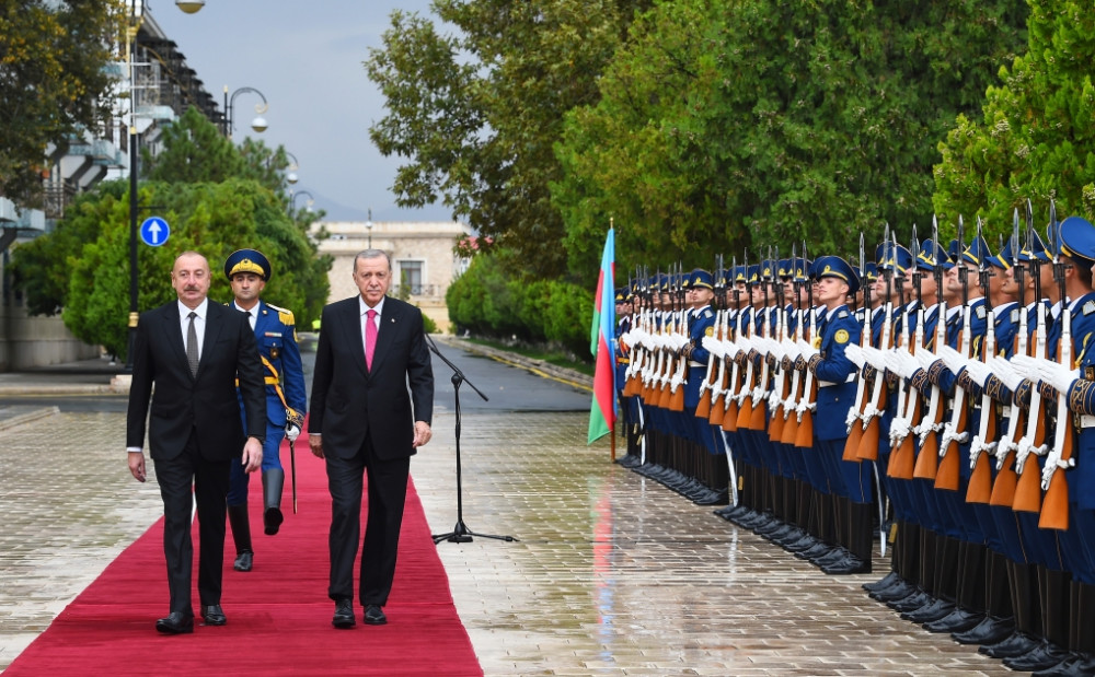 Naxçıvanda Türkiyə Prezidenti Rəcəb Tayyib Ərdoğanın rəsmi qarşılanma mərasimi olub<font color=red> - FOTOLAR</font>