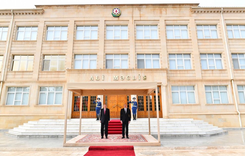 Naxçıvanda Türkiyə Prezidenti Rəcəb Tayyib Ərdoğanın rəsmi qarşılanma mərasimi olub<font color=red> - FOTOLAR</font>