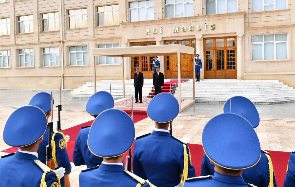 Naxçıvanda Türkiyə Prezidenti Rəcəb Tayyib Ərdoğanın rəsmi qarşılanma mərasimi olub<font color=red> - FOTOLAR</font>