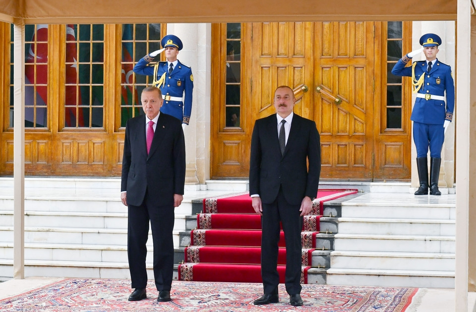 Naxçıvanda Türkiyə Prezidenti Rəcəb Tayyib Ərdoğanın rəsmi qarşılanma mərasimi olub<font color=red> - FOTOLAR</font>