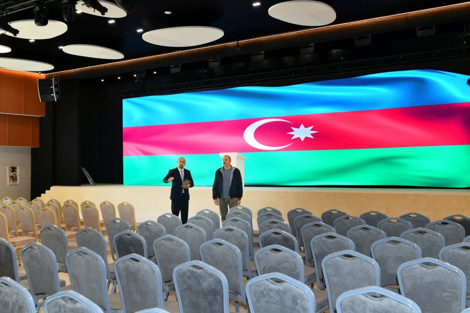 Zəngilan Konqres Mərkəzi Kompleksinin açılışı olub<font color='red'> - YENİLƏNİB</font><font color=red> - FOTOLAR</font>