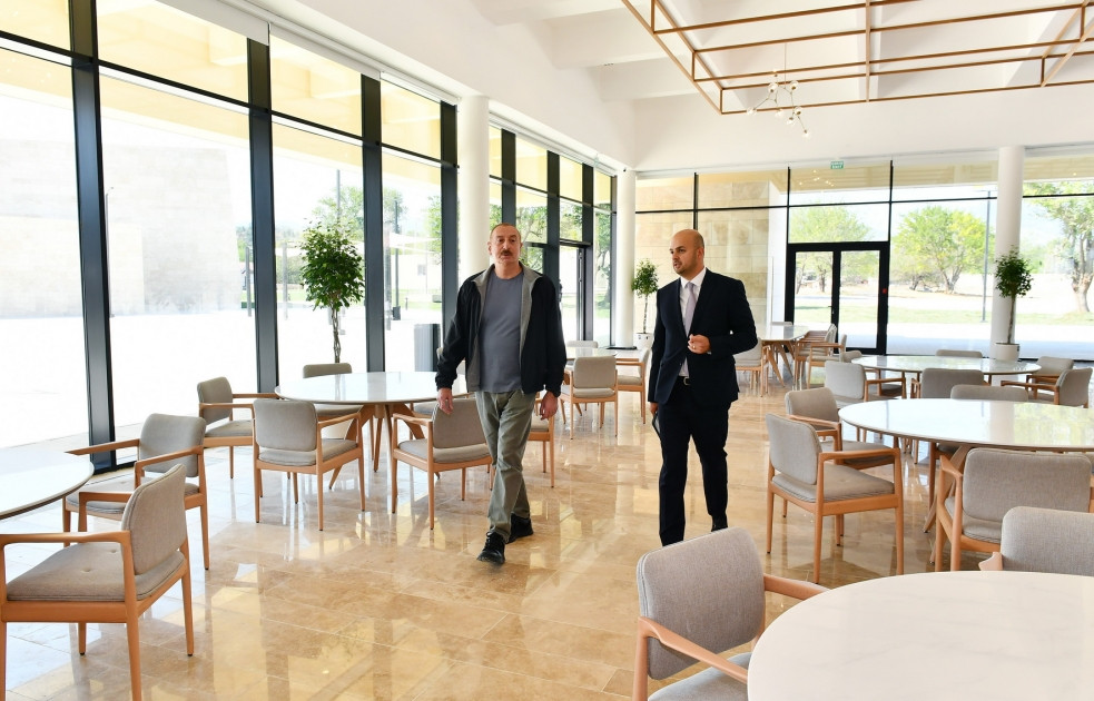 Zəngilan Konqres Mərkəzi Kompleksinin açılışı olub<font color='red'> - YENİLƏNİB</font><font color=red> - FOTOLAR</font>