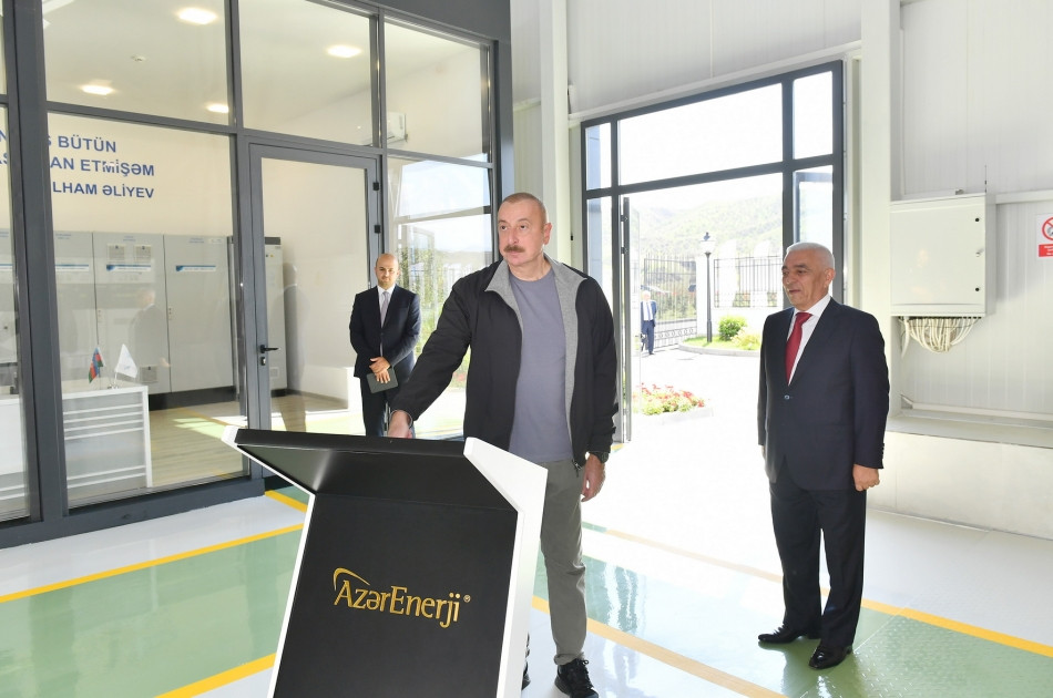 Prezident İlham Əliyev “AzərEnerji” ASC-nin “Cahangirbəyli” Su Elektrik Stansiyasının açılışında iştirak edib<font color='red'> - YENİLƏNİB</font><font color=red> - FOTOLAR</font>