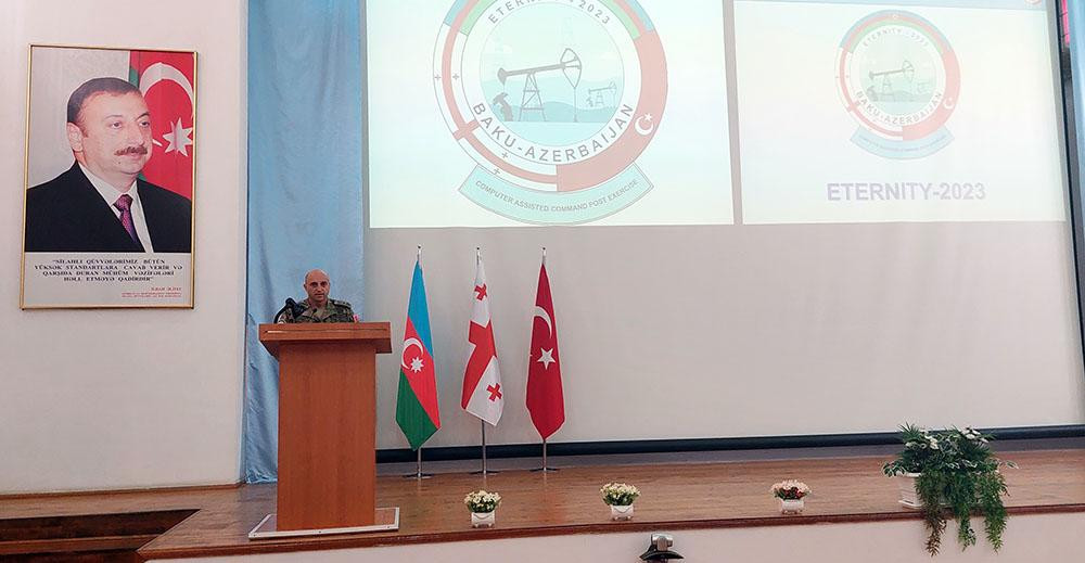 Bakıda Azərbaycan, Türkiyə və Gürcüstan hərbçilərinin “Eternity-2023” qərargah təlimi keçirilir<font color=red> - FOTOLAR</font>