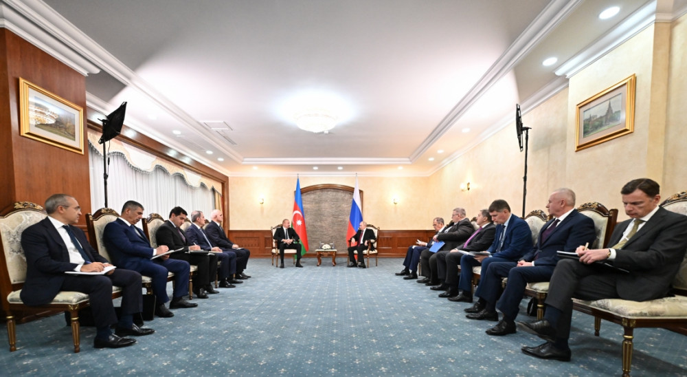 Bişkekdə Azərbaycan Prezidenti İlham Əliyevin Rusiya Prezidenti Vladimir Putin ilə görüşü olub<font color='red'> - YENİLƏNİB</font><font color=red> - FOTOLAR</font>