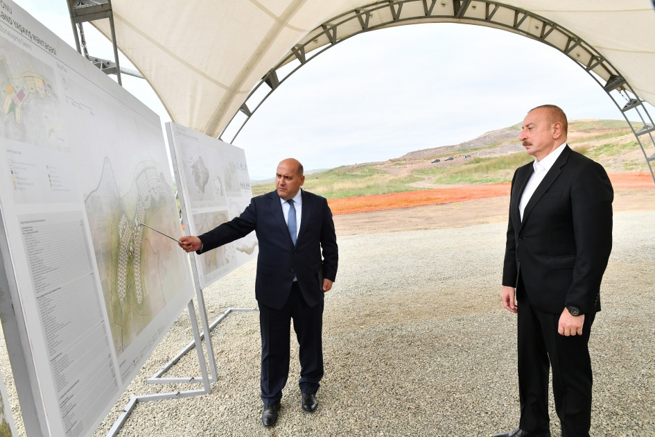 Prezident İlham Əliyev Füzuli rayonunun Cuvarlı kəndinin təməlini qoyub<font color='red'> - YENİLƏNİB</font><font color=red> - FOTOLAR</font>