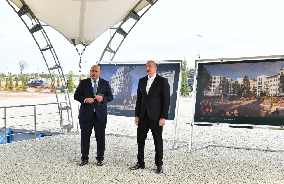 Azərbaycan Prezidenti İlham Əliyev Füzuli şəhərində ikinci yaşayış kompleksinin təməlini qoyub<font color='red'> - YENİLƏNİB</font><font color=red> - FOTOLAR</font>