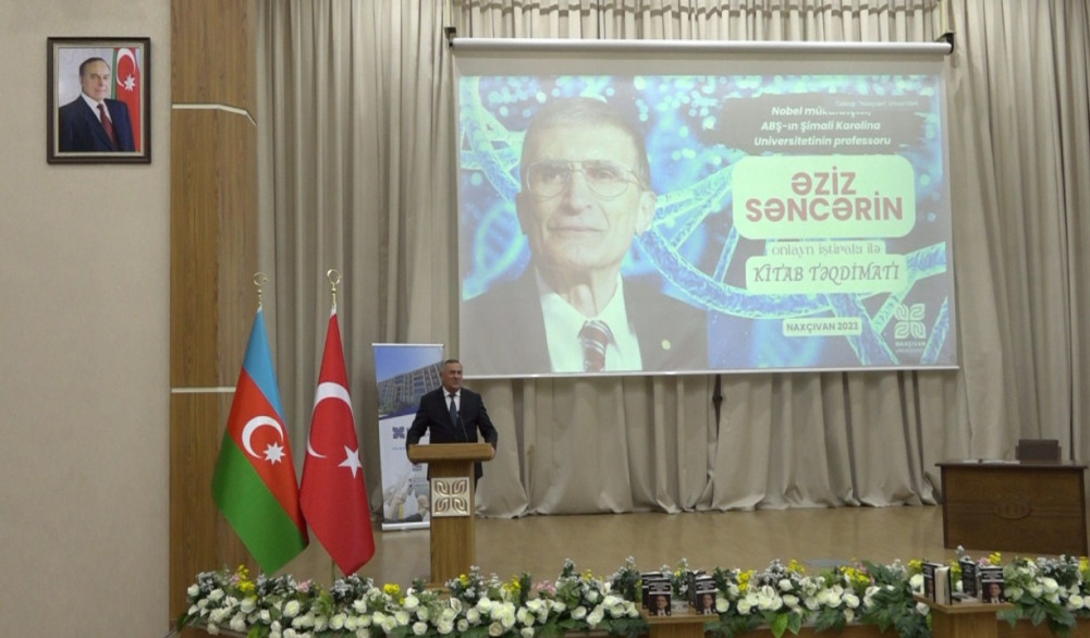 “Naxçıvan” Universitetində Nobel mükafatçısı Əziz Səncərlə onlayn görüş keçirilib<font color=red> - FOTOLAR</font>