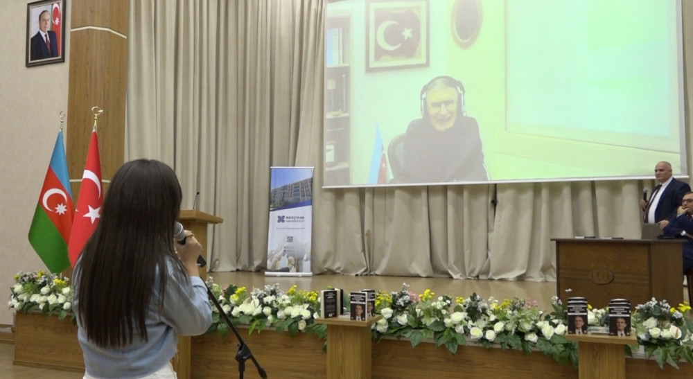 “Naxçıvan” Universitetində Nobel mükafatçısı Əziz Səncərlə onlayn görüş keçirilib<font color=red> - FOTOLAR</font>