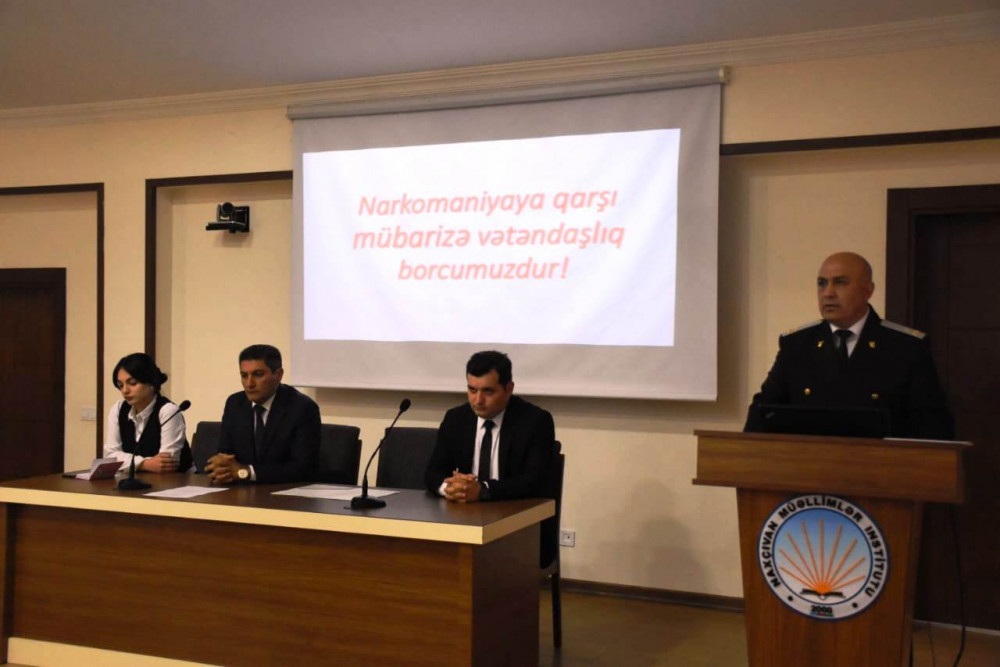 Naxçıvan Müəllimlər İnstitutunda “Narkomaniyaya qarşı mübarizə vətəndaşlıq borcumuzdur” mövzusunda tədbirlər keçirilib<font color=red> - FOTOLAR</font>