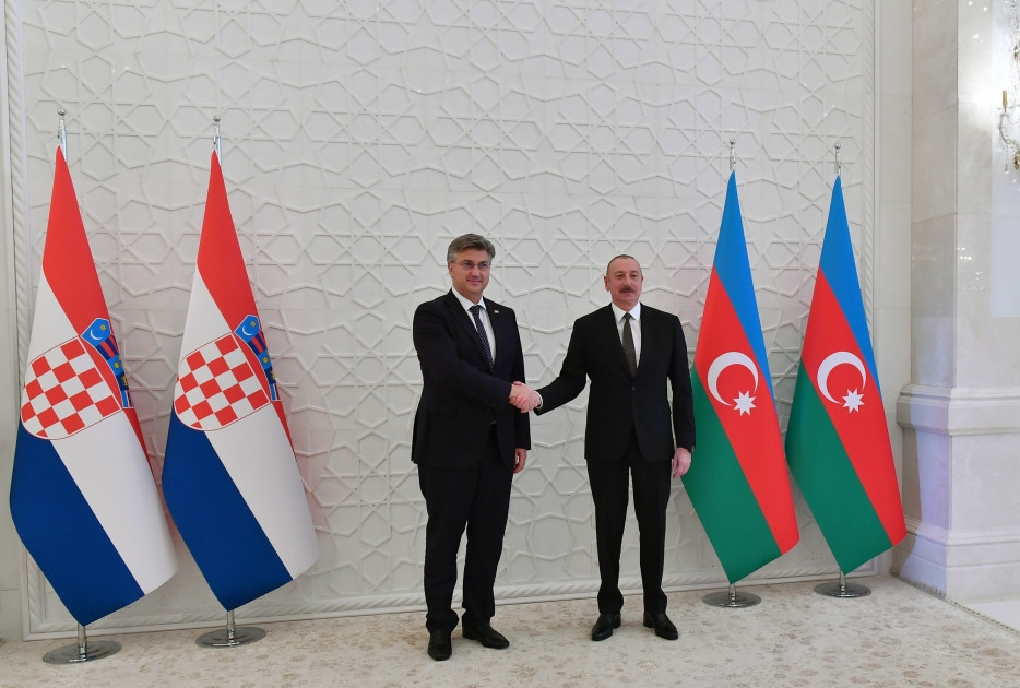 Azərbaycan Prezidenti İlham Əliyevin Xorvatiyanın Baş naziri Andrey Plenkoviç ilə görüşü olub<font color='red'> - YENİLƏNİB</font><font color=red> - FOTOLAR</font>