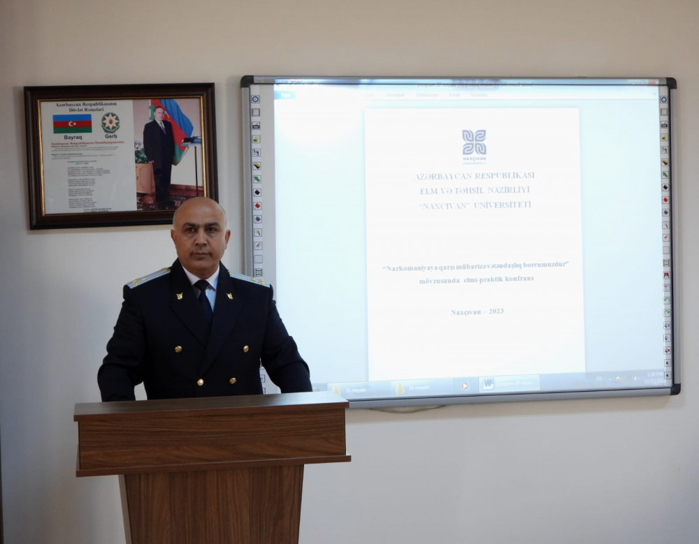“Naxçıvan” Universitetində “Narkomaniyaya qarşı mübarizə vətəndaşlıq borcumuzdur” mövzusunda tədbir keçirilib<font color=red> - FOTOLAR</font>