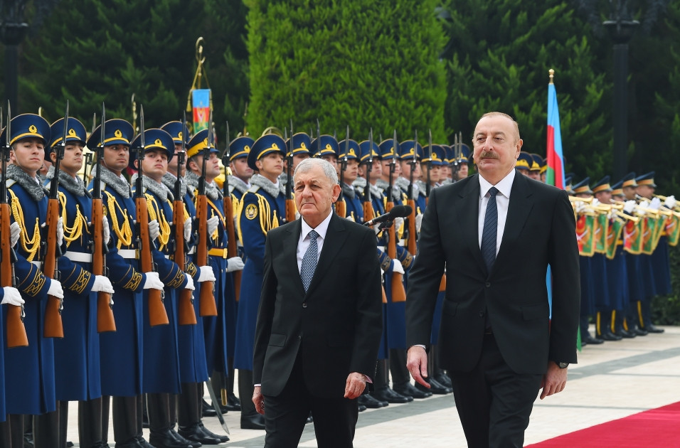İraq Prezidenti Əbdüllətif Camal Rəşidin rəsmi qarşılanma mərasimi olub<font color='red'> - YENİLƏNİB</font><font color=red> - FOTOLAR</font>