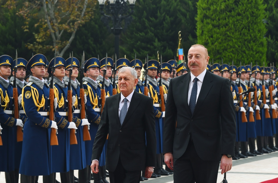 İraq Prezidenti Əbdüllətif Camal Rəşidin rəsmi qarşılanma mərasimi olub<font color='red'> - YENİLƏNİB</font><font color=red> - FOTOLAR</font>