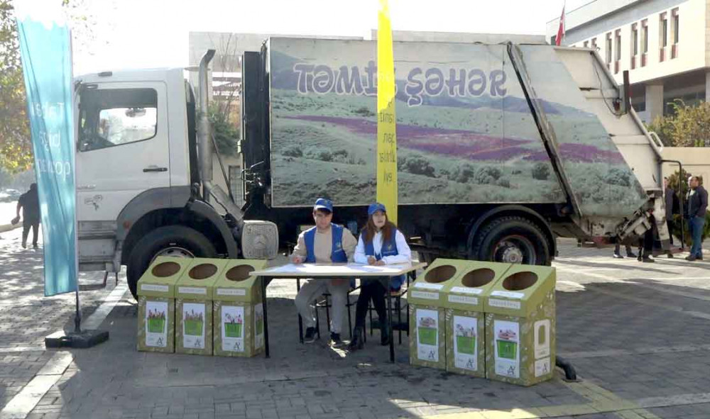 Naxçıvanda ilk dəfə “Tullantıları tinglərə dəyiş” aksiyası keçirilib<font color=red> - VİDEO</font>