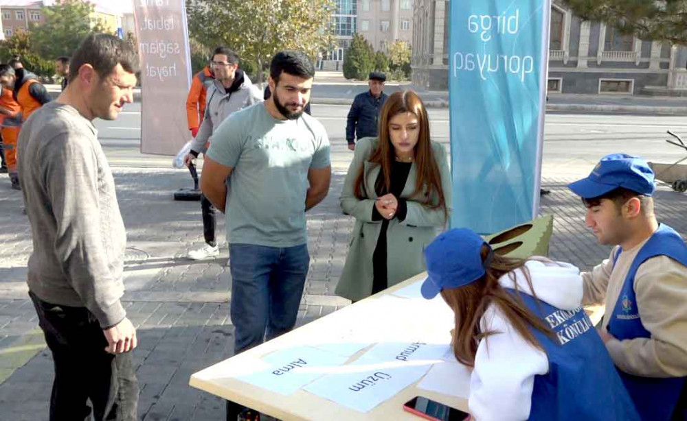 Naxçıvanda ilk dəfə “Tullantıları tinglərə dəyiş” aksiyası keçirilib<font color=red> - VİDEO</font>
