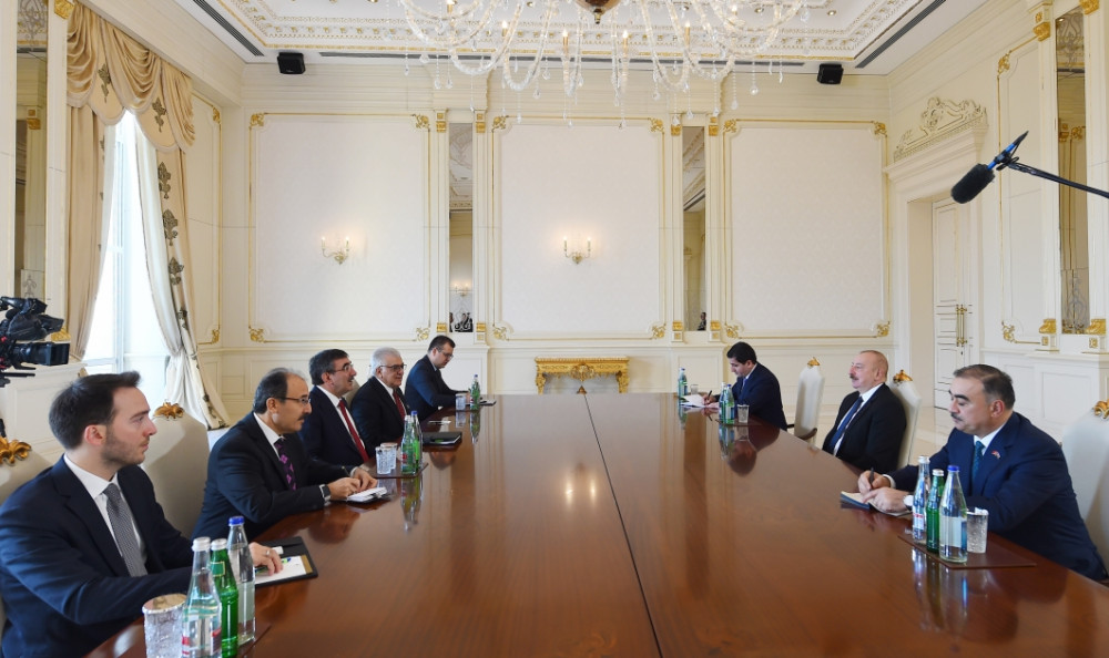 Prezident İlham Əliyev Türkiyənin vitse-prezidenti Cevdet Yılmazı qəbul edib<font color=red> - FOTOLAR</font>