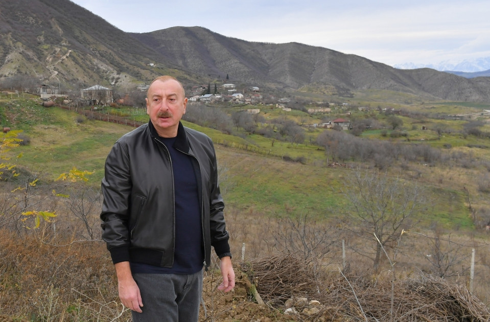 Prezident İlham Əliyev Xocalı rayonunun Naxçıvanlı kəndində olub<font color=red> - FOTOLAR</font>