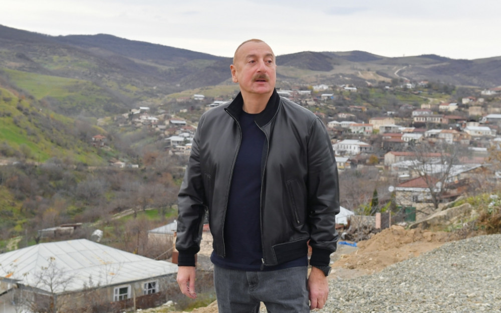 Prezident İlham Əliyev Xocalı rayonunun Xanabad kəndində olub<font color=red> - FOTOLAR</font>