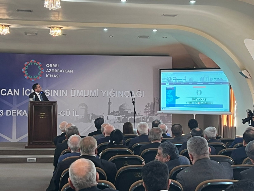 Qərbi Azərbaycan İcmasında ümumi yığıncaq keçirilib, qurumun saytı təqdim olunub<font color=red> - FOTOLAR</font>