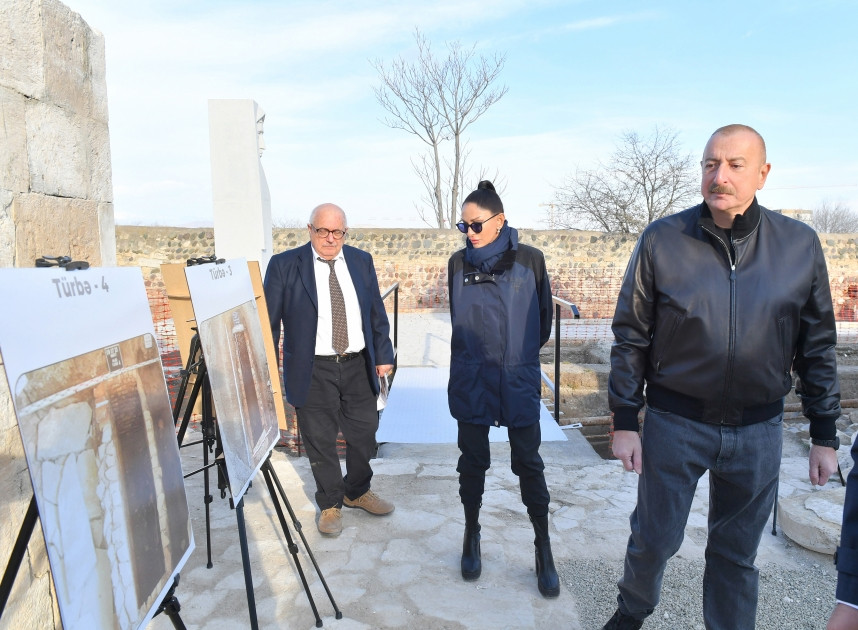 Prezident İlham Əliyev və birinci xanım Mehriban Əliyeva Ağdamda “İmarət” Kompleksində aparılan təmir-bərpa işləri ilə tanış olublar<font color=red> - FOTOLAR</font>