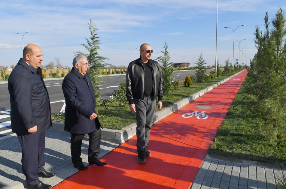 Ağdam şəhərinin daxili yollarında aparılan işlərlə tanışlıq<font color=red> - FOTOLAR</font>