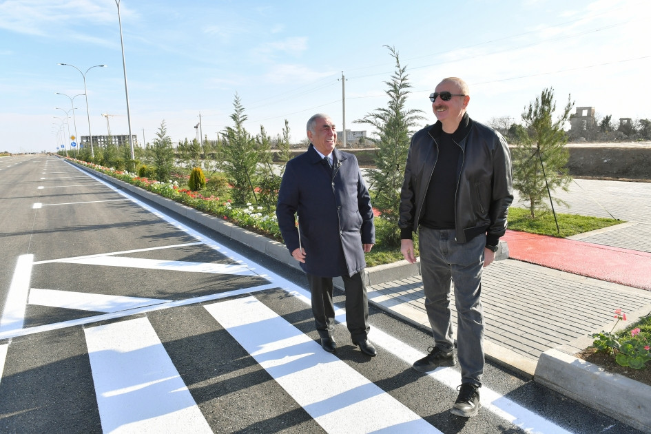 Ağdam şəhərinin daxili yollarında aparılan işlərlə tanışlıq<font color=red> - FOTOLAR</font>