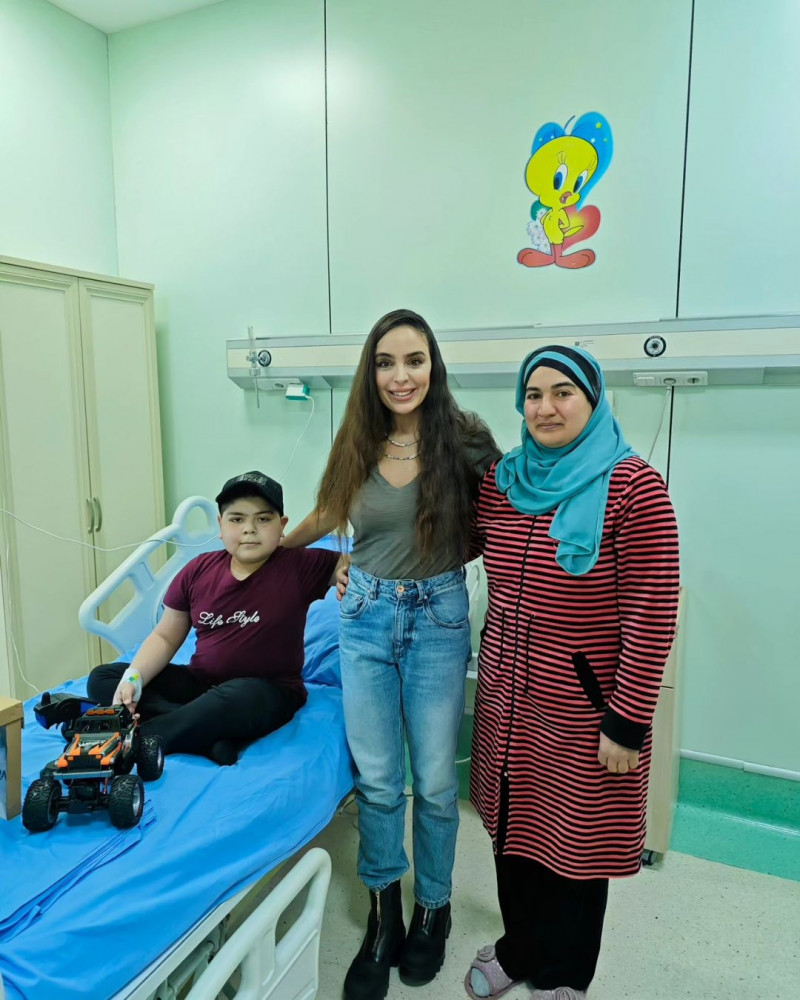 Leyla Əliyeva Uşaq Onkologiya Klinikasında olub<font color=red> - FOTOLAR</font>