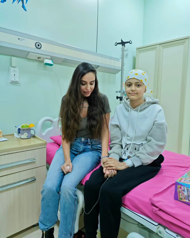 Leyla Əliyeva Uşaq Onkologiya Klinikasında olub<font color=red> - FOTOLAR</font>