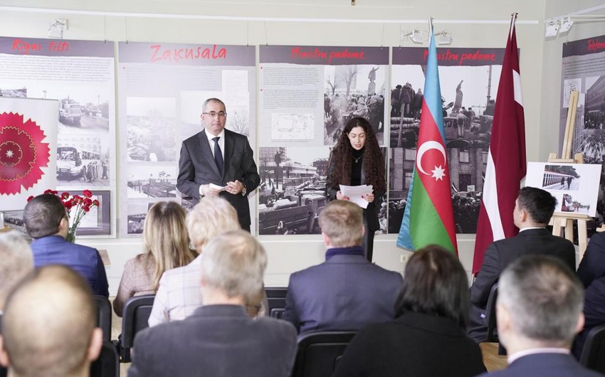 Latviyada 20 Yanvar faciəsi anılıb<font color=red> - FOTOLAR</font>