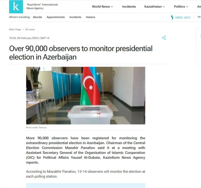 Dünya mediası Azərbaycanda növbədənkənar prezident seçkilərinə hazırlıq prosesindən yazıb<font color=red> - FOTOLAR</font>