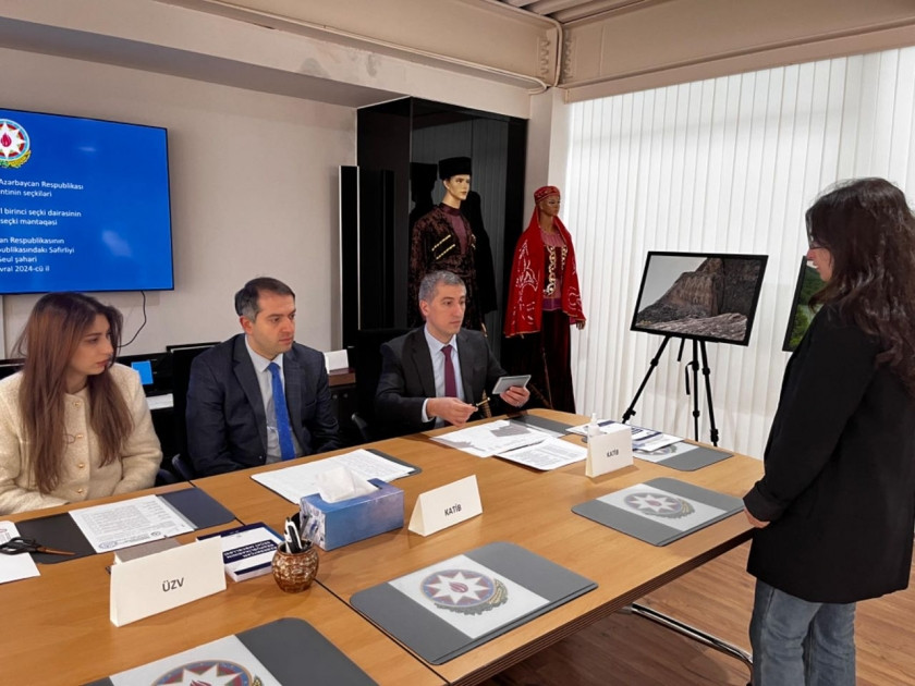 Koreya Respublikasındakı səfirliyimizdə Azərbaycan prezidenti seçkiləri ilə əlaqədar səsverməyə start verilib<font color=red> - FOTOLAR</font>